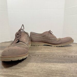 Kenneth Cole Shoes Men sz:9 Brown Tan Oxford Leather Suede Slow-N-Steady X-light